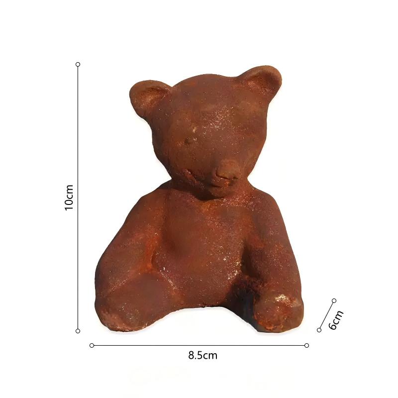 Vintage Collectible Bears - 소박한 주철 곰 조각상 2개 세트,