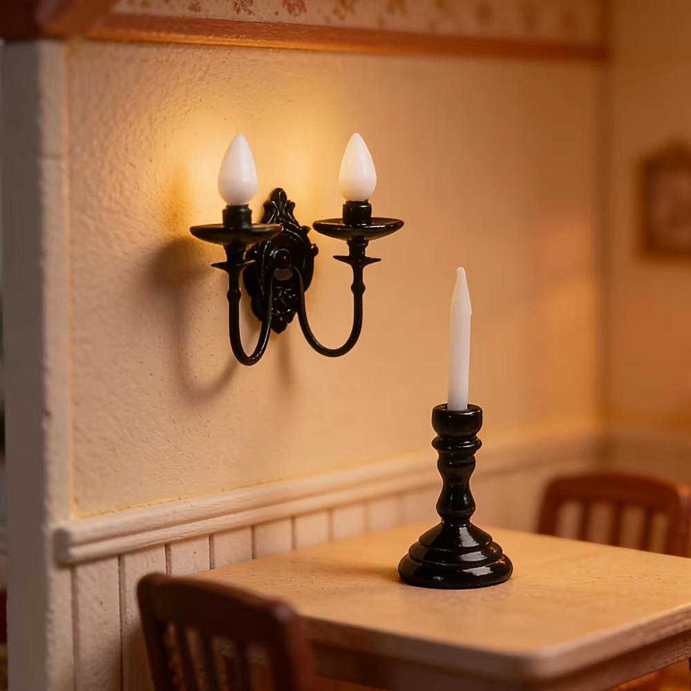 Collectible Vintage Lamps - 빈티지 벽등 캔들 1:12 스케일 미니어처