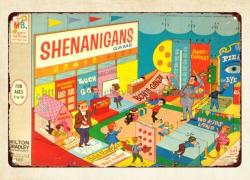 Vintage And Collectible Stores - Shenanigans 보드 게임 1964 금속 주석