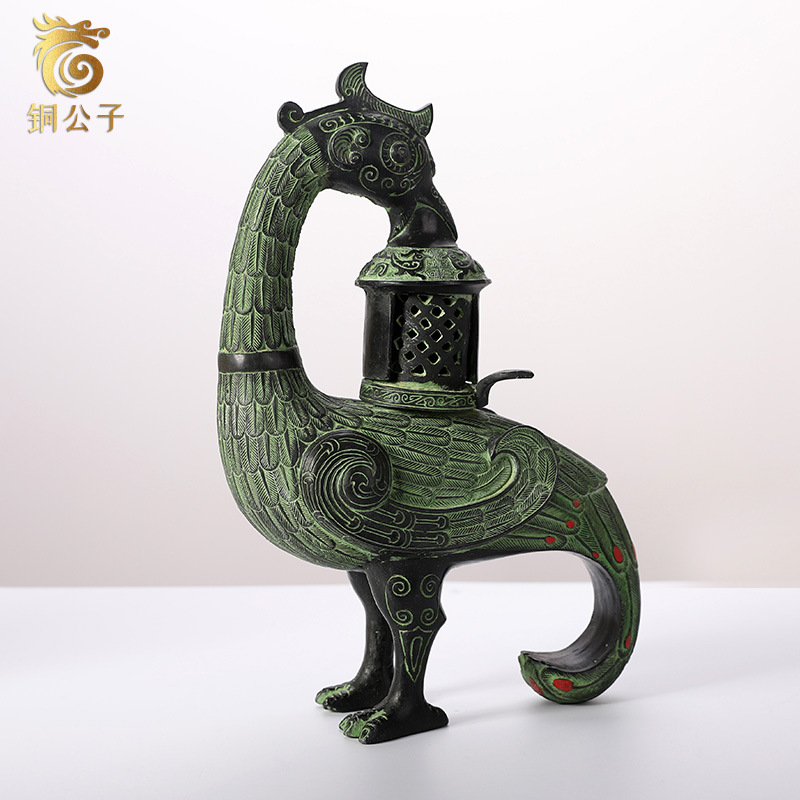Collectible Vintage Lamps - 피닉스 버드 골동품 청동 공예 램프