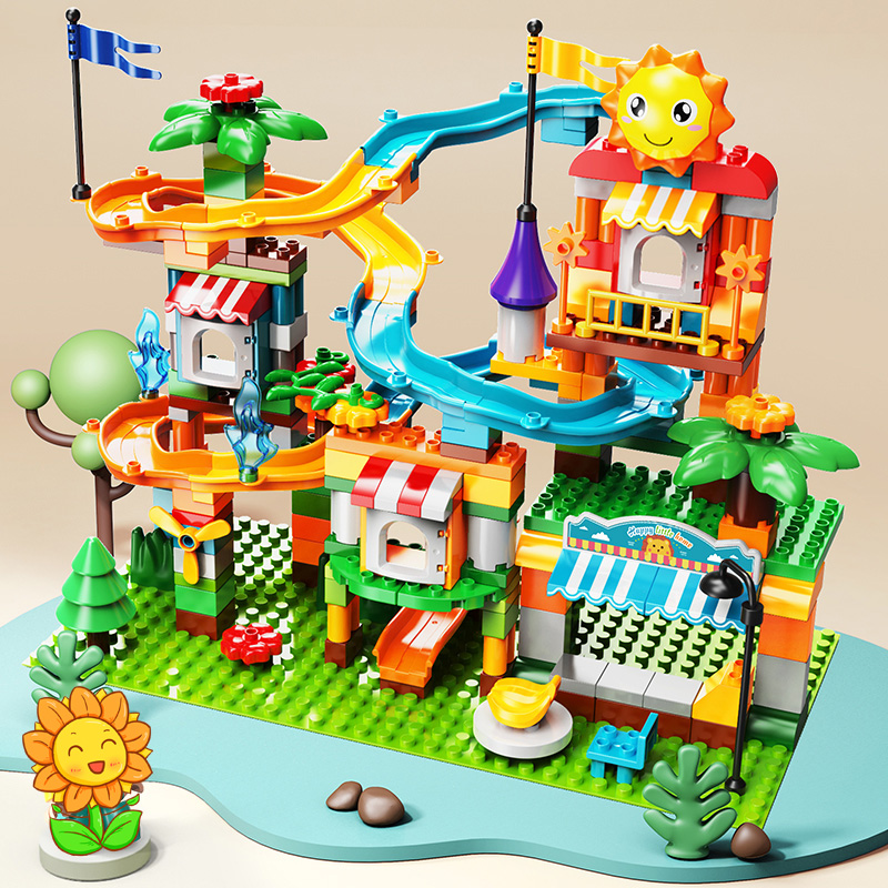 큰 크기 대리석 경주 실행 빌딩 블록 깔때기 슬라이드  - Vintage Collectible Marbles 리뷰 및 가격