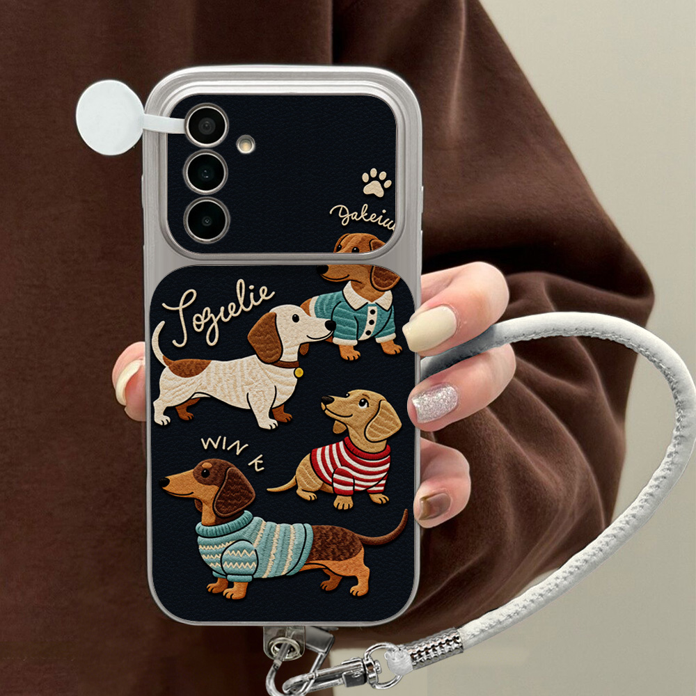 만화 닥스훈트 휴대폰 케이스 삼성 A56 A55 A57 - Camera Leather Case 리뷰 및 가격