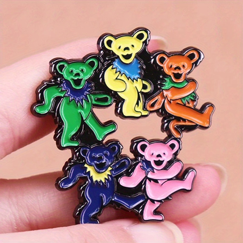 춤추는 곰 에나멜 핀 록 밴드 영감 브로치 음악 앨범  - Vintage Collectible Bears 리뷰 및 가격